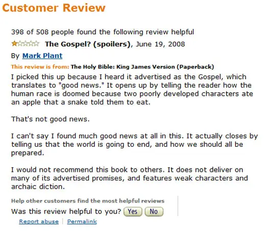 Bible Reviews